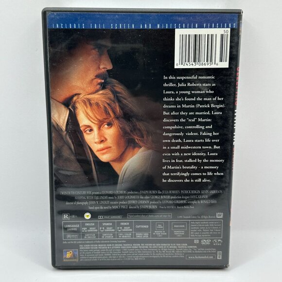 Sleeping With The Enemy Julia Roberts R Rated 20th Century DVD Full Screen - Picture 2 of 5